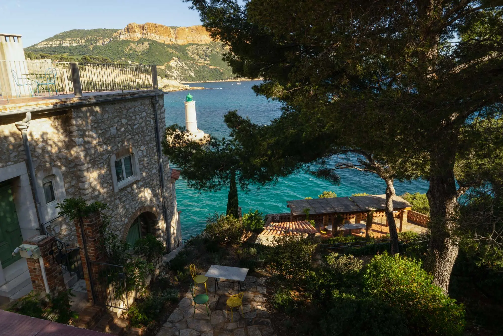 View of Pierrefroide and the seaside gardens