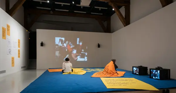 Marie Preston (avec le Lycée expérimental de Saint-Nazaire et François Deck), Le Quilt des Écoles, 2018 et Télés expérimentales (1971-1990), 2019, archives INA