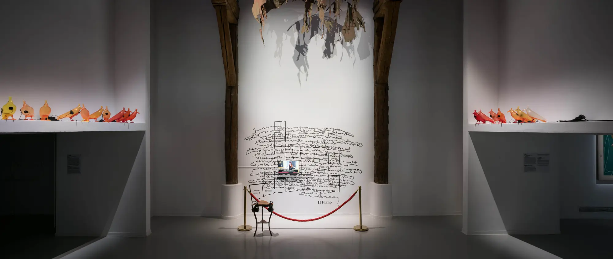 Publik Universal Frxnd, Jota Mombaça et Chiara Fumai, vue de l’exposition Tactical Specters, Ferme du Buisson, 2025,