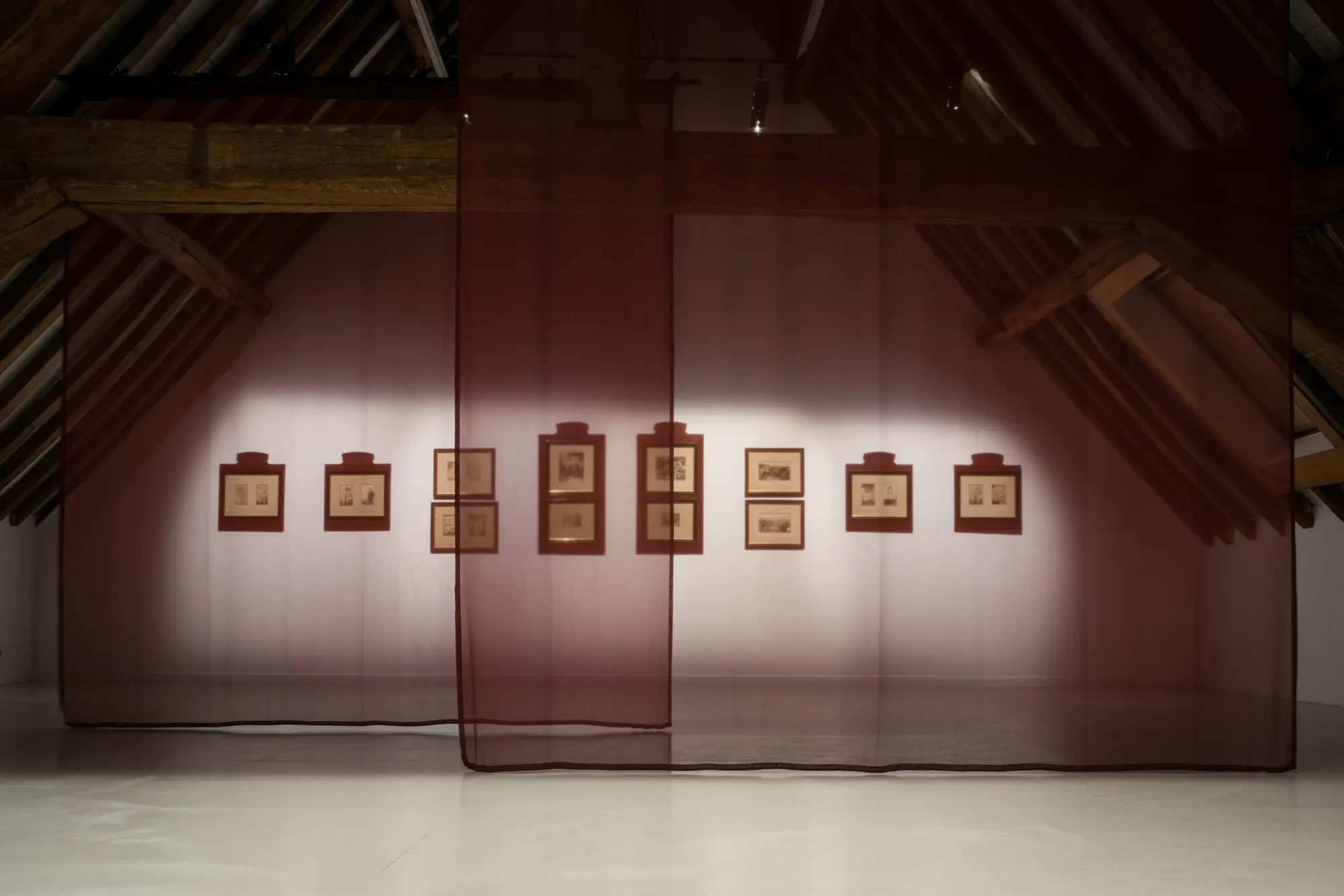 Vue de l’exposition « La Chambre à échos #3 : La collection de photographies anthropologiques des chocolatiers Menier », 2025, Collections Nestlé France - Fonds Menier déposées en mairie de Noisiel, 