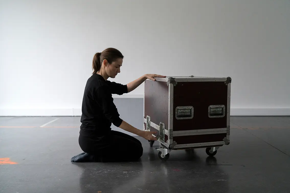 Béatrice Balcou, The K. Miyamoto Boxes, 2016 and Untitled (Artificial Light) Placebo (after a work by Ane Mette Hol), 2017, Vanessa Desclaux and Emilie Renard Collection  (1/4), Ferme du Buisson 