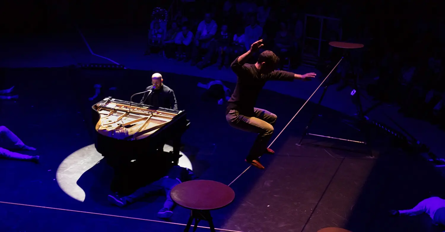 Image du spectacle Piano sur le fil de Bachar Mar-Khalifé / Gaëtan Levêque