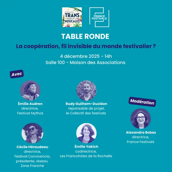 Table ronde - La coopération, fil invisible du monde festivalier ? - Trans Musicales 2025