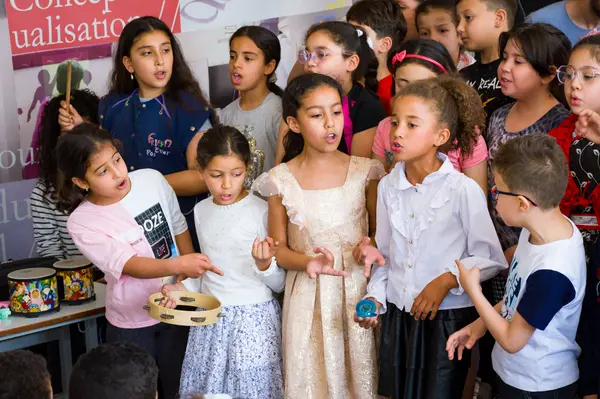 Musical awakening workshop by Iqadh with children from the Hafsia school in the Tunis medina, 2023-2024