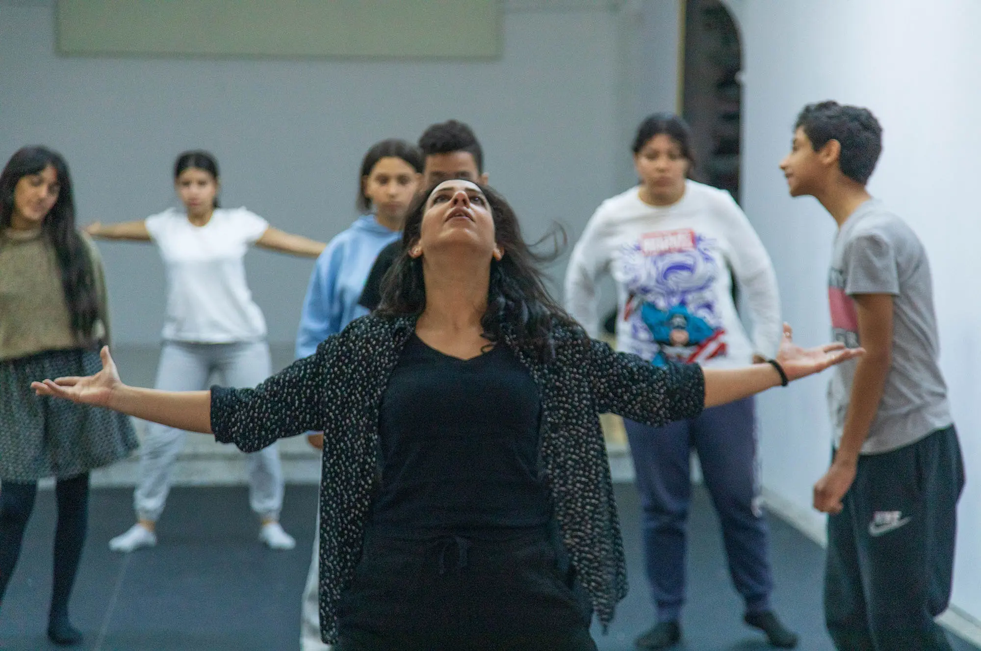 Atelier d'initiation à la danse contemporaine pour enfants et adolescents animé à L'Art Rue par Houda Riahi, Art et Education, 2023.