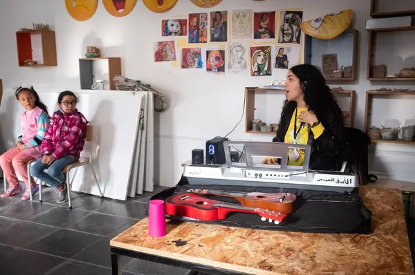Musical awakening workshop by Iqadh with the children of the Bab Souika school - medina of Tunis, 2020-2021