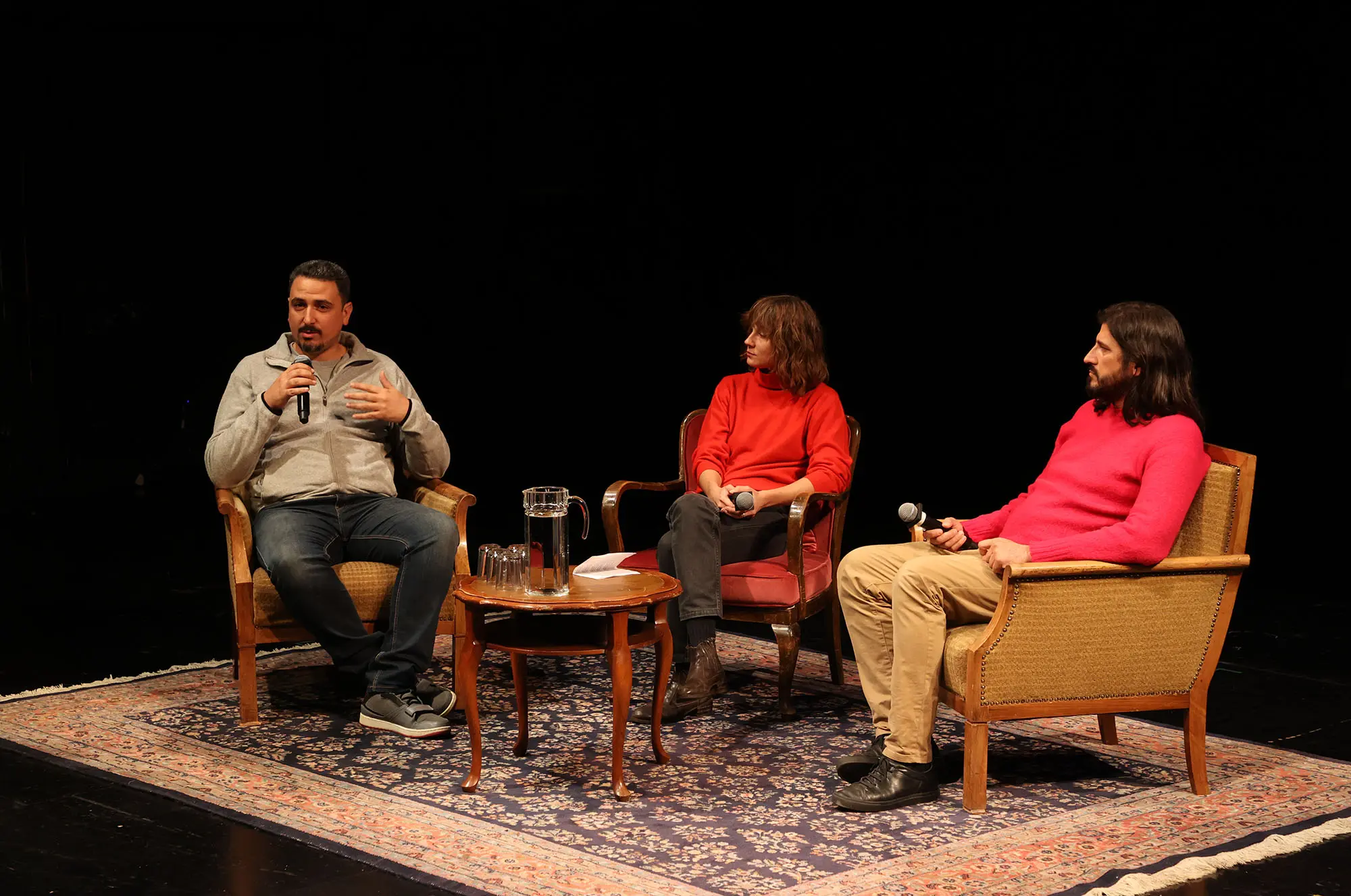Bilel El Mekki et Adnen El Ghali de L’Art Rue à Brême dans le cadre du Sommet Between Land and Sea, novembre 2022.