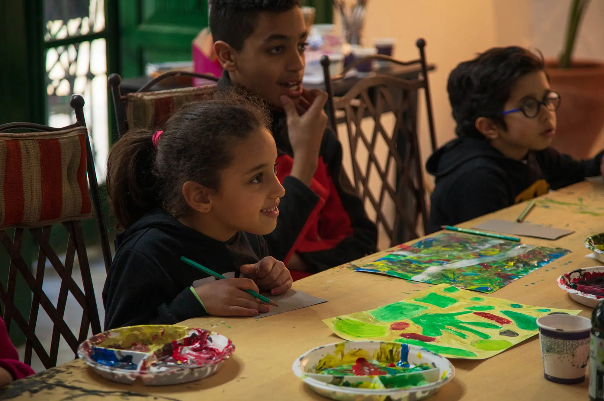 Atelier d’arts plastiques pour enfants et adolescents animé à L'Art Rue par Chawki Lahmar et Lilia Ben Romdhane, Art et Education, 2023.