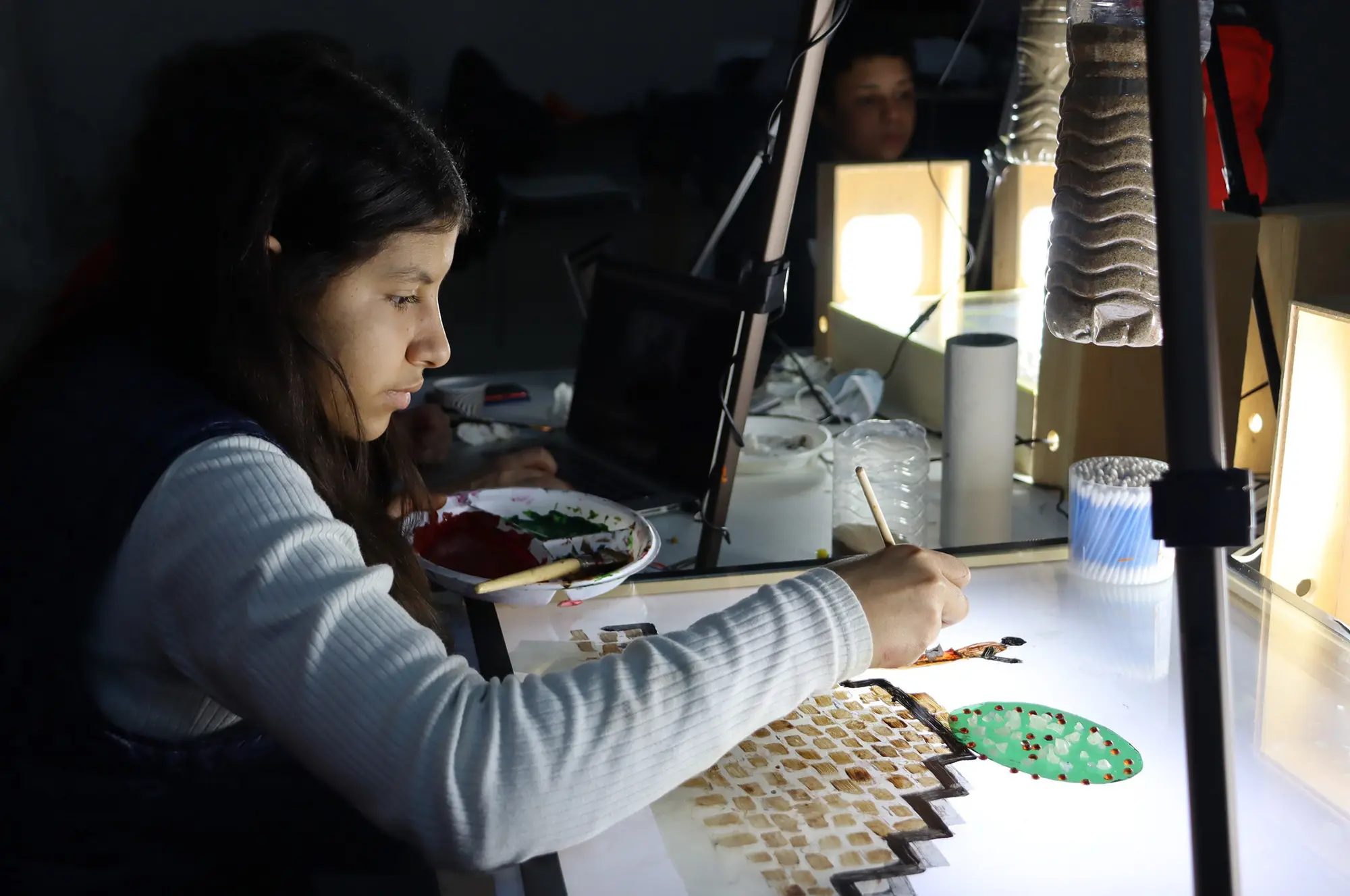 Atelier création d'un film d'animation avec Sentiers-Massarib à L'Art Rue, mars 2022