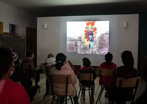 Atelier cinéma à l'école de la rue el Marr - médina de Tunis