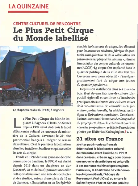 Article de La lettre du spectateur